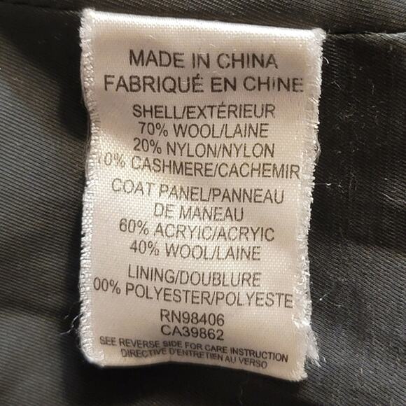 Theory Wool Cashmere Mid Length Single Breasted Green Jacket Coat Size S - Picture 11 of 12